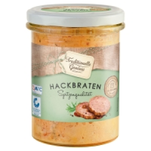 Aldi S&uuml;d  TRADITIONELLE GEN&Uuml;SSE Hackbraten im Glas 400 g