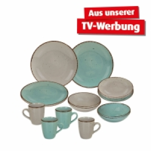 Tafelservice - türkis-beige - 16-teilig 29.00 €