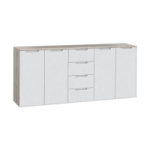 Sideboard - weiß Hochglanz - Sandeiche - 179 cm breit 189.00 €