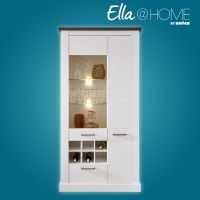 Roller  Ella@HOME Vitrine - Pinie weiß - Wenge - 106 cm breit