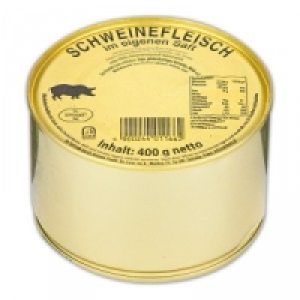 Schweinefleisch in der Dose 1.79 €