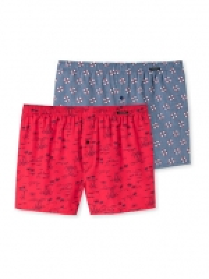 Schiesser Boxershorts, 2er-Pack, Single Jersey, Rettungsringe, Inseln,