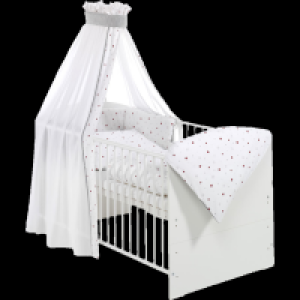 Schardt Komplettbett Classic-Line weiß, Sternchen rot