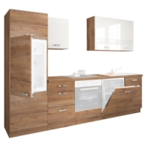 Küchenblock - weiß Hochglanz - Eiche Lancelot - verschiedene Ausführun 399.00 €