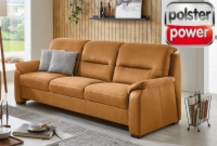 polsterpower 3-Sitzer-Sofa - braun - Microfaser