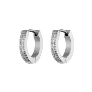 Accessories Creolen aus Stainless Steel mit Zirkonia-Steinen