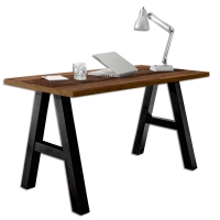 Roller  Schreibtisch - Texas Oak-Schwarzstahl - 140 cm