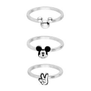Accessories Ringe-Set versilbert mit Disney Micky Maus-Motiven