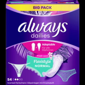 Rossmann Always Dailies Flexistyle Normal Fresh scent Slipeinlagen Big Pack