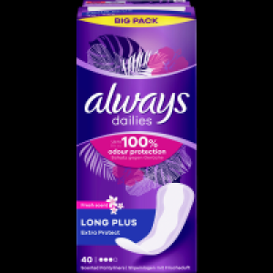 Rossmann Always Dailies Long Plus Extra Protect Fresh scent Slipeinlagen Big Pack