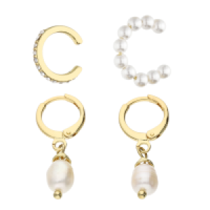 Accessories Kisu Ohrschmuck-Set vergoldet mit Perlen