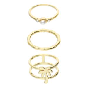 Accessories Kisu Ringe-Set vergoldet Gr. L/XL