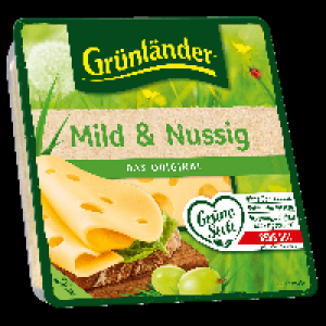 Rewe  Grünländer Käsescheiben mild & nussig