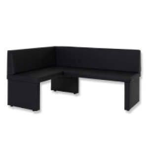 Eckbank - schwarz - rechts - 128x168 cm