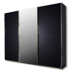 Schwebetürenschrank - grau-basalt - 271 cm