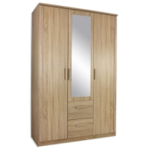 Kombi-Drehtürenschrank - Sonoma Eiche - 3-türig - 136 cm breit