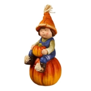 NKD  Deko-Figur mit Kürbis, ca. 20x16x38cm