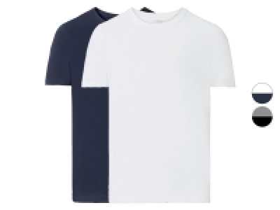 LIVERGY® Herren T-Shirt, 2 Stück, körpernah geschnitten