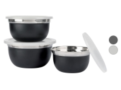 ERNESTO® Schüsselset Edelstahl mit Kunststoffdeckel 5.99 €