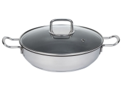 Lidl Ernesto® ERNESTO® Edelstahl Brat-/Servierpfanne, mit Glasdeckel