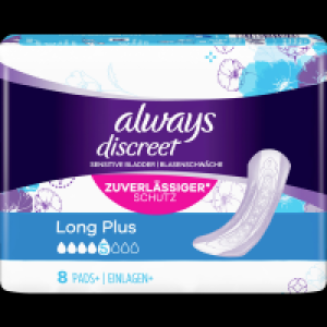 Always Discreet Inkontinenz-Einlagen Plus Long Plus