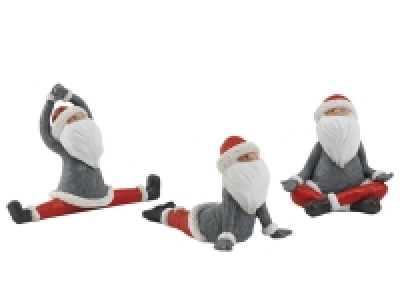 Pureday Deko-Figuren-Set, 3-tlg. Yoga-Santa