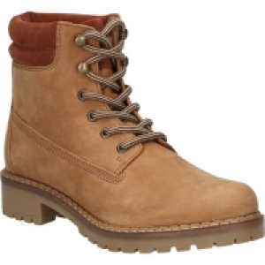 MANGUUN Schnürstiefeletten, Leder, uni, für Damen
