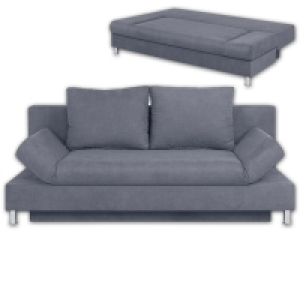 Schlafsofa - grau - Bonellfederkern