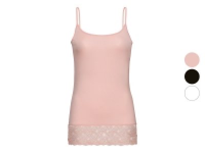 ESMARA® Damen Spaghettiträgerhemd, mit eleganter Spitze am Saum