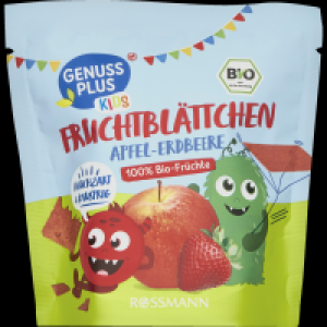 Rossmann Genuss Plus Kids Fruchtblättchen Apfel-Erdbeere