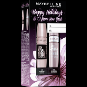 Rossmann Maybelline New York X-Mas Set Lash Sensational Mascara Very Black mit Lash Sensational Gli