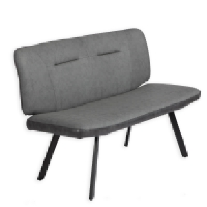 Sitzbank - hellgrau-schwarz - 142 cm breit