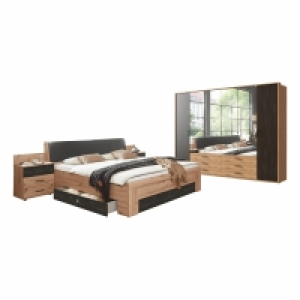 Roller  4-teiliges Schlafzimmer-Set - Artisan Eiche-Raw Steel