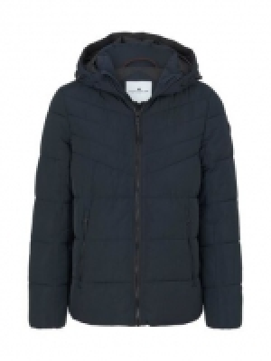 Tom Tailor Jacke, gesteppt, Reißverschlusstaschen, Kapuze, uni, für He