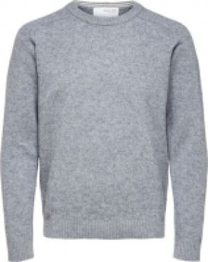 Karstadt  Selected Pullover, Melange, Rundhals, für Herren