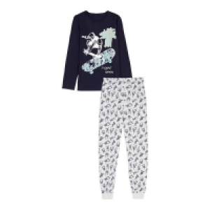 Jungen-Schlafanzug mit Skater-Frontaufdruck, 2-teilig 9.99 €