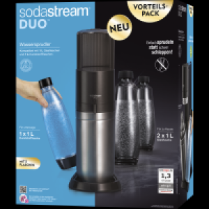 Sodastream Wassersprudler Duo Vorteilspack schwarz