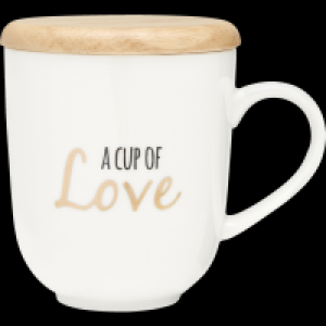 Rossmann Ideenwelt Kaffeebecher mit Untersetzer A cup of love