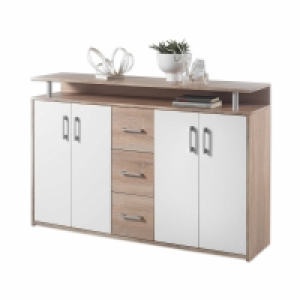 Roller  Sideboard - Sonoma Eiche - weiß - 139 cm breit 