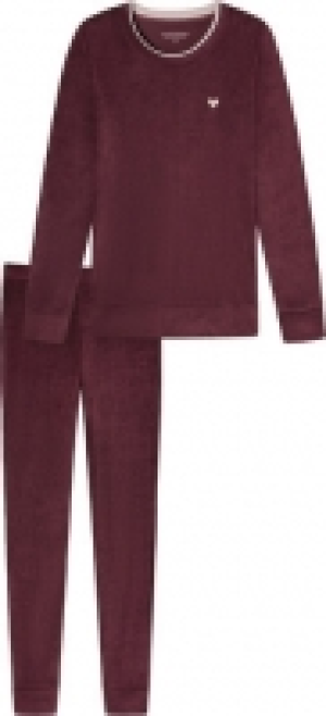 Schiesser Schlafanzug, uni, V-Ausschnitt, für Damen