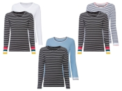 Lidl Esmara® ESMARA® Damen Langarmshirt, mit Baumwolle