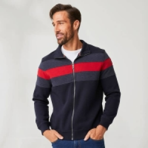 Herren-Sweatjacke mit Blockstreifen 11.19 €