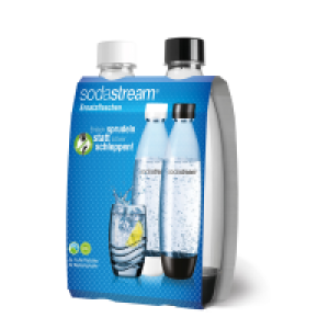 Sodastream PET-Flasche Fuse, Duopack je 1 x weiß und schwarz