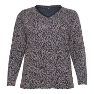 Damen-Sweatshirt mit Leo-Muster, große Größen 6.50 €