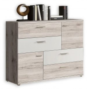 Roller  Sideboard - Sandeiche-weiß - 125 cm breit