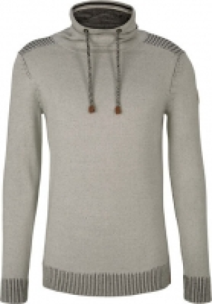 Tom Tailor Pullover, Stehkragen, Tunnelzug, Rippbündchen, für Herren