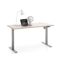 Roller  Schreibtisch - San Remo-Aluminium matt - höhenverstellbar - 140x77 cm
