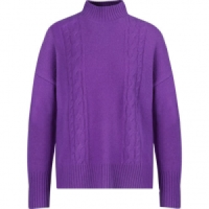 Galeria Pullover, Stehbund, Cashmere-Mix, Zopfmuster, für Damen