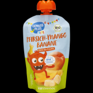 Genuss Plus Kids Kids Bio Fruchtpüree Pfirsich-Mango-Banane