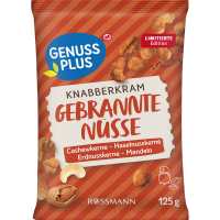 Rossmann Genuss Plus Knabberkram gebrannte Nüsse